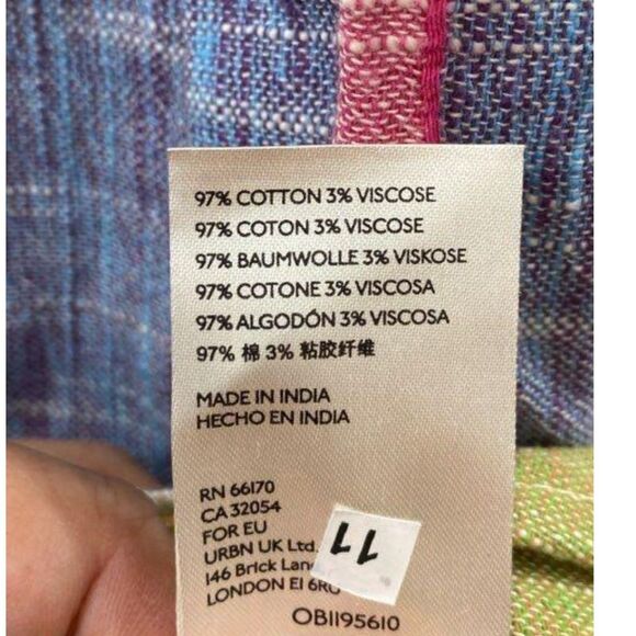 Anthropologie Women's Multicolored Patterned Textured Tank Top - Sz M - Picture 6 of 7